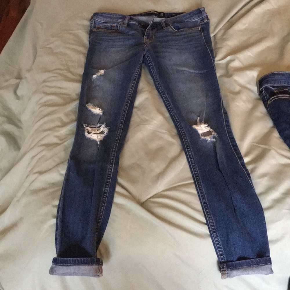 Hollister low rise super skinny crop